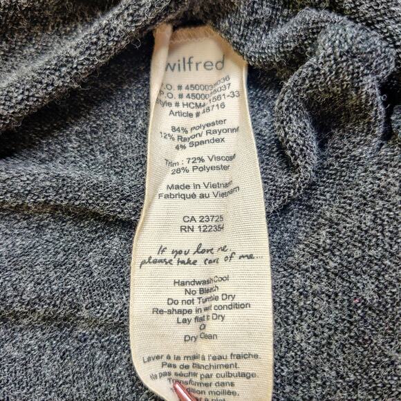 Aritzia Wilfred Sherbrooke Split Hem Oversized Small Lightweight V Neck Sweater - Picture 10 of 13